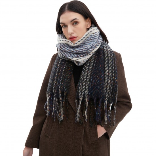 Factory direct supply of new style scarves for cross-border trade, European and American autumn and winter with floral gradient tassel scarves and shawls Factory direct supply of new style scarves for cross-border trade, European and American autumn and winter with floral gradient tassel scarves and shawls