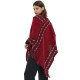 European and American spring and autumn new retro ethnic style solid-color knitted pullover cape shawl in stock manufacturer