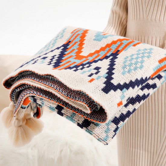 Bohemian-style spring, summer and autumn sofa covers, blankets, nap blankets, ethnic style travel tassel knitted shawls for export