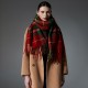 Amazon's popular cross-border export European and American autumn and winter Christmas red and green checkered tassel scarf and shawl manufacturer