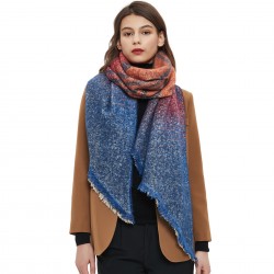 New cross-border Amazon export women's shawl, thickened looped yarn striped diagonal scarf for autumn and winter in Europe and America