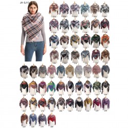 Factory direct supply of cross-border popular and in-stock new European and American scarves, large checkered triangular shawls and scarves for spring, autumn and winter