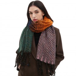 Factory direct supply of 2025 new style scarves for cross-border trade, European and American autumn and winter men's and women's gradient color scarves and shawls