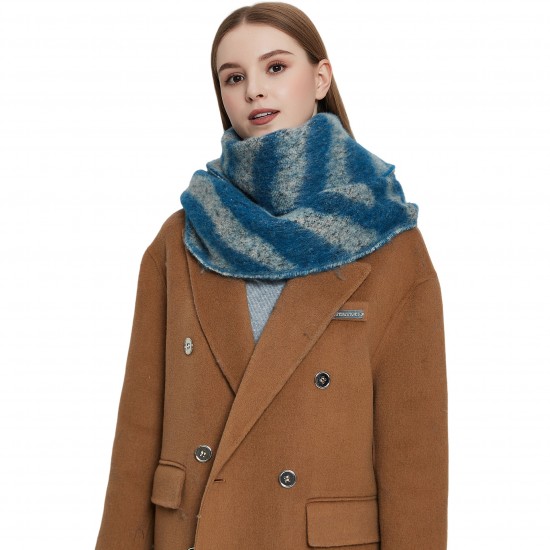 Cross-border new style scarf for export, European and American autumn and winter scarves, circle yarn jacquard zebra pattern thick tassel scarf manufacturer