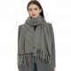 Factory direct supply of new cross-border export women's scarves, European and American autumn and winter small checkered tassel scarves and shawls