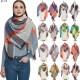 European and American autumn and winter thickened men's scarf, loop gauze, large checkered square scarf, shawl in stock manufacturer