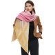 Amazon's hot export European and American autumn and winter thickened women's shawl, loop gauze geometric bevel scarf Amazon's hot export European and American autumn and winter thickened women's shawl, loop gauze geometric bevel scarf