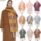 New cross-border scarves for export to Europe and America for autumn and winter, thickened loop yarn and thick jacquard checkered scarves manufacturer New cross-border scarves for export to Europe and America for autumn and winter, thickened loop yarn and thick jacquard checkered scarves manufacturer
