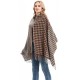 Factory direct sales for export, new autumn and winter scarves from Europe and America, brown checkered scarves, women's tassel shawls Factory direct sales for export, new autumn and winter scarves from Europe and America, brown checkered scarves, women's tassel shawls