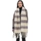 Custom manufacturer of new autumn and winter style circle sand imitation mohair jacquard tassel striped scarves and shawls for foreign trade in Europe and America Custom manufacturer of new autumn and winter style circle sand imitation mohair jacquard tassel striped scarves and shawls for foreign trade in Europe and America
