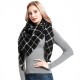Amazon's popular export European and American faux cashmere seven-color checkered triangular shawl, scarf and scarf manufacturer for spring, autumn and winter