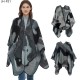 Cross-border Amazon hot export European and American autumn and winter double-sided jacquard imitation cashmere hemmed large leopard print slit shawl