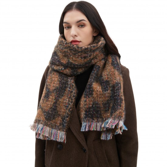 Wholesale manufacturer of 2025 new style scarves for European and American autumn and winter men's and women's jacquard short beard and leopard print scarves Wholesale manufacturer of 2025 new style scarves for European and American autumn and winter men's and women's jacquard short beard and leopard print scarves