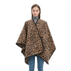 Factory direct supply of Amazon's best-selling shawls for women with a high-end feel. New thickened leopard print shawls for autumn and winter in Europe and America