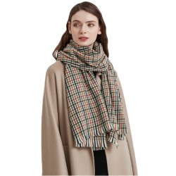 Manufacturer's export of European and American small checkered scarves and shawls for both autumn and winter, Korean-style student warm retro scarves