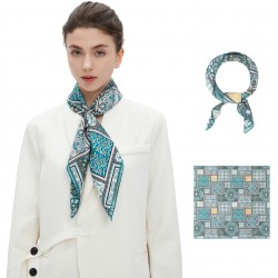 Amazon Premium Foreign Trade Spring, summer and autumn thin headscarves, anti-wrinkle and anti-static double-sided printed silk scarves and square scarves