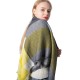 New yellow and gray faux cashmere large checkered square scarves and shawls for women in autumn and winter, produced by Tonglu manufacturer New yellow and gray faux cashmere large checkered square scarves and shawls for women in autumn and winter, produced by Tonglu manufacturer