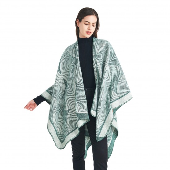Factory direct supply of high-quality products for cross-border export to Europe, America, spring, autumn and winter, 2025 new style jacquard geometric shawl for women