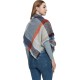European and American autumn and winter thickened men's scarf, loop gauze, large checkered square scarf, shawl in stock manufacturer
