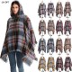A new cross-border export shawl, a double-sided checkered hooded cape for spring, autumn and winter in Europe and America A new cross-border export shawl, a double-sided checkered hooded cape for spring, autumn and winter in Europe and America