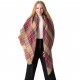 Factory direct sales of European and American autumn and winter faux cashmere large double-sided seven-color checkered square scarves, shawls and women's shawls wholesale
