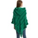 New foreign trade hooded jacket, European and American autumn and winter shawl, women's solid color hooded sweater, knitted pullover cape shawl New foreign trade hooded jacket, European and American autumn and winter shawl, women's solid color hooded sweater, knitted pullover cape shawl