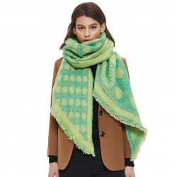New autumn and winter 2023 foreign trade shawl women's scarf, thickened jacquard polka dot bevel scarf with European and American loop yarn