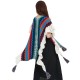 New style cape, European, American, spring, autumn and winter women's travel, ethnic style ruffled knitted shawl from the manufacturer New style cape, European, American, spring, autumn and winter women's travel, ethnic style ruffled knitted shawl from the manufacturer