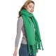 Wholesale manufacturer of new European and American autumn and winter scarves with loop yarn knots, thick braids and thick tassels in solid colors Wholesale manufacturer of new European and American autumn and winter scarves with loop yarn knots, thick braids and thick tassels in solid colors