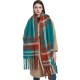 Wholesale manufacturer of new foreign trade women's scarves, thickened and coarse-flow checkered scarves and shawls for autumn and winter in Europe and America