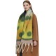 New foreign trade shawl, thickened scarf for autumn and winter in Europe and America, imitation mohair jacquard, thick tassel, gradient polka dot scarf New foreign trade shawl, thickened scarf for autumn and winter in Europe and America, imitation mohair jacquard, thick tassel, gradient polka dot scarf