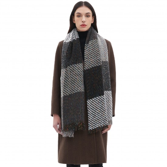 Wholesale manufacturer of Amazon's popular new styles of large checkered scarves and shawls for men and women in autumn and winter in Europe and America