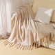 European and American autumn and winter looped yarn imitation mohair with floral tassels thickened shawl cover blanket manufacturer European and American autumn and winter looped yarn imitation mohair with floral tassels thickened shawl cover blanket manufacturer
