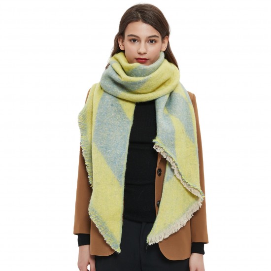 Amazon's best-selling new shawl for export, European and American round-robin diamond-shaped diagonal scarf in stock wholesale manufacturer Amazon's best-selling new shawl for export, European and American round-robin diamond-shaped diagonal scarf in stock wholesale manufacturer