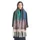 Cross-border Amazon bestseller, new autumn and winter European and American style scarf with loop yarn imitation horsehair jacquard flowers