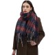 New cross-border foreign trade scarves, European and American autumn and winter men's and women's checkered tassel scarves and shawls manufacturer New cross-border foreign trade scarves, European and American autumn and winter men's and women's checkered tassel scarves and shawls manufacturer