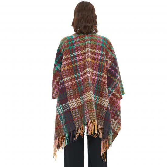 New European and American style with sleeves and cuffs shawl for spring, autumn and winter travel, ethnic style Su split shawl