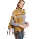 Tonglu manufacturer of new autumn and winter woven loop yarn thickened thick tassel striped scarves and shawls for foreign trade in Europe and America Tonglu manufacturer of new autumn and winter woven loop yarn thickened thick tassel striped scarves and shawls for foreign trade in Europe and America