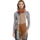 A new and popular European and American autumn and winter scarf and shawl with looped yarn imitation mohair and a checkered thick tassel pattern A new and popular European and American autumn and winter scarf and shawl with looped yarn imitation mohair and a checkered thick tassel pattern