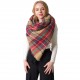 Factory direct sales of European and American autumn and winter faux cashmere large double-sided seven-color checkered square scarves, shawls and women's shawls wholesale