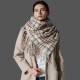 Amazon cross-border trade European and American autumn and winter high-end new fringed checkered shawl and shawl manufacturer Amazon cross-border trade European and American autumn and winter high-end new fringed checkered shawl and shawl manufacturer