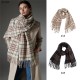 Amazon cross-border trade European and American autumn and winter high-end new fringed checkered shawl and shawl manufacturer Amazon cross-border trade European and American autumn and winter high-end new fringed checkered shawl and shawl manufacturer