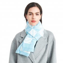 New autumn and winter woolen scarves for foreign trade, Korean-style acrylic knitted checkered scarves for male and female student couples