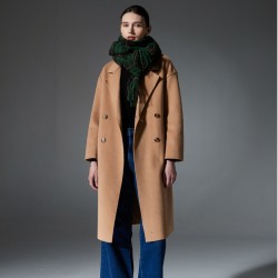 Wholesale of cross-border hot foreign trade new style scarves, European and American autumn and winter fringed green checkered scarves and shawls from Tonglu manufacturer