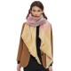 Amazon's hot export European and American autumn and winter thickened women's shawl, loop gauze geometric bevel scarf Amazon's hot export European and American autumn and winter thickened women's shawl, loop gauze geometric bevel scarf