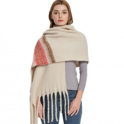 Custom manufacturer of new thickened and long fringed scarves and shawls for autumn and winter in Europe and America