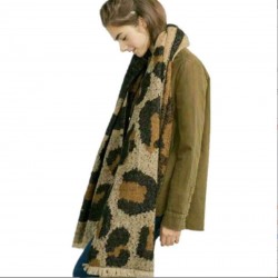Foreign trade European and American autumn and winter circle sand leopard print scarf, women's faux cashmere thickened checkered scarf shawl, Tonglu manufacturer