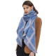 Amazon's hot foreign trade European and American autumn and winter loop yarn 2023 new checkered diagonal scarf and women's shawl manufacturer Amazon's hot foreign trade European and American autumn and winter loop yarn 2023 new checkered diagonal scarf and women's shawl manufacturer