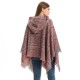 Original manufacturer's in-stock export of new European and American spring, autumn and winter oversized checkered hooded cape shawls Original manufacturer's in-stock export of new European and American spring, autumn and winter oversized checkered hooded cape shawls