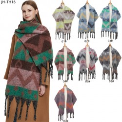 Wholesale of new thickened heart-shaped jacquard scarves and shawls for autumn and winter in Europe and America directly supplied by the factory